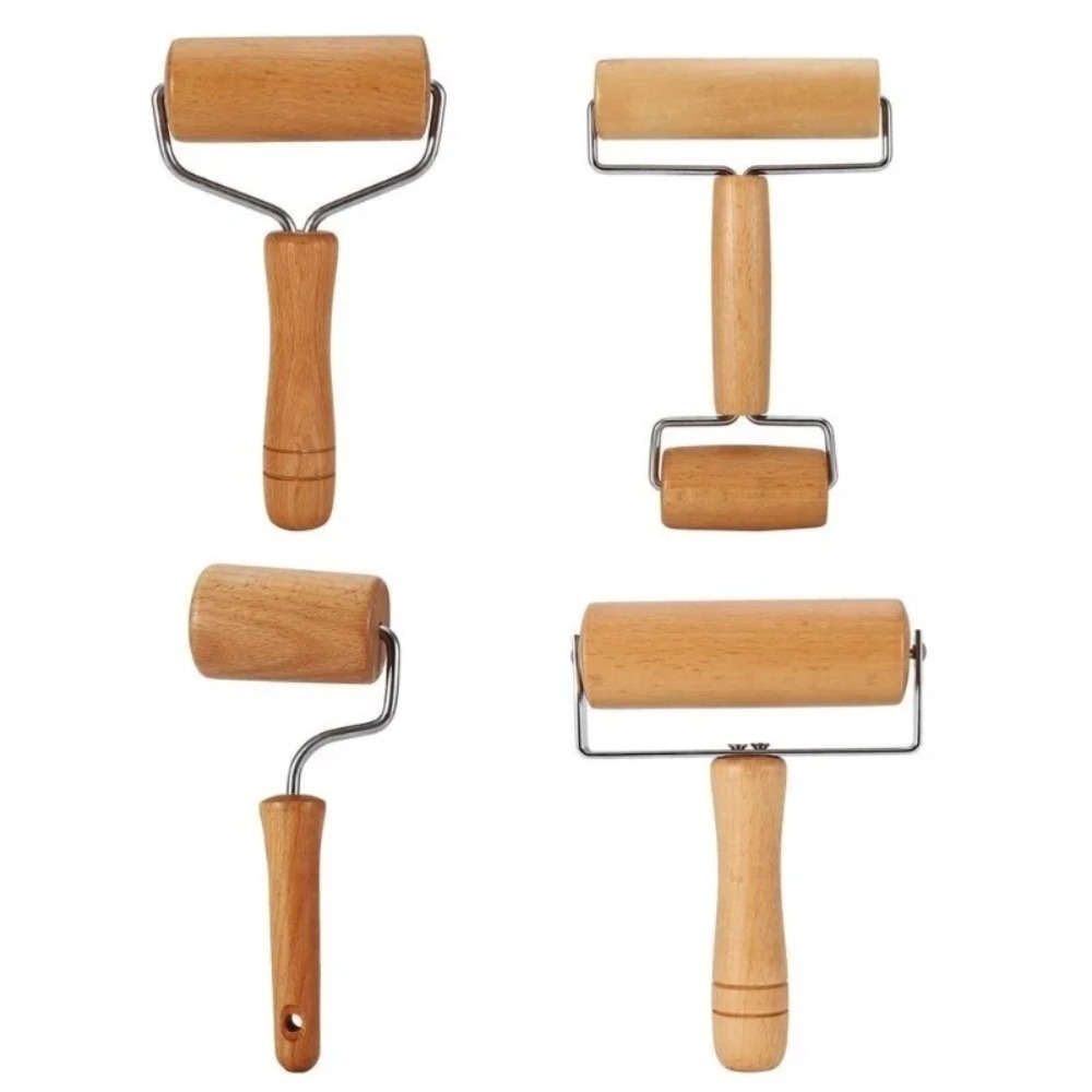Kitchen Roller Baking - 1 Buah Penggiling Adonan Kayu Genggam