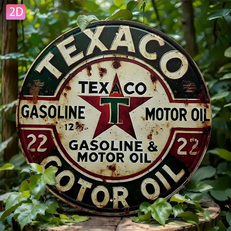 Kitchen Uncle - Papan Logam Minyak Texaco Klasik—Dekorasi Dinding