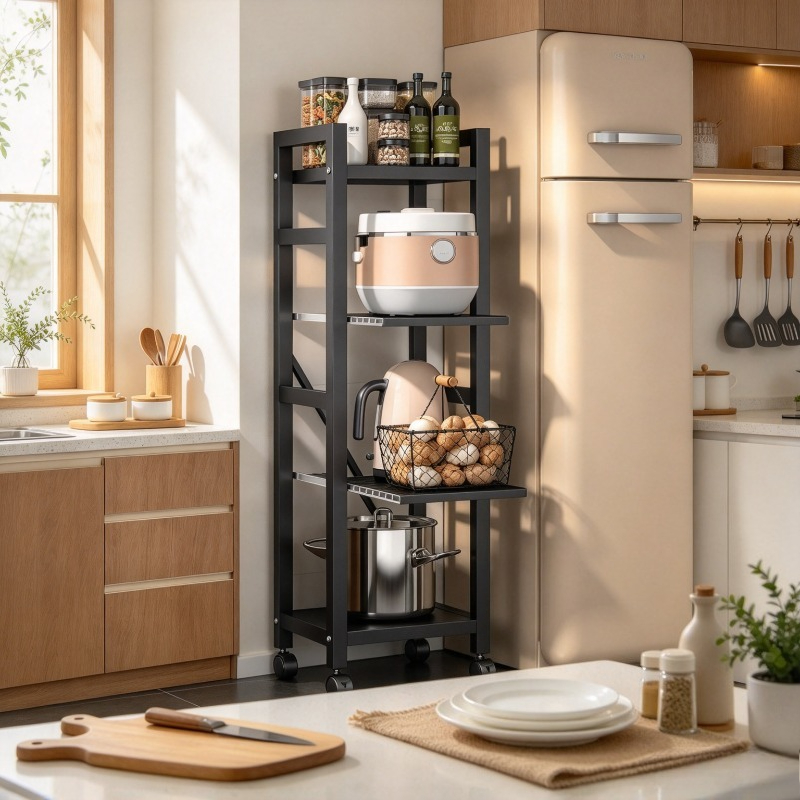 Kitchen Baking Cart - Rak Dapur yang Dapat Ditarik, Rak