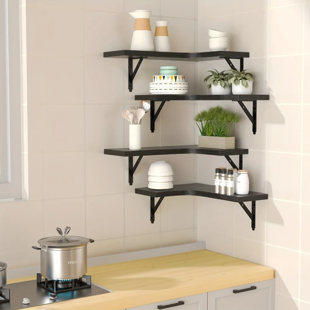 Rak Dinding Kayu Alami Motif S - Kitchen Uncle ulasan dan harga